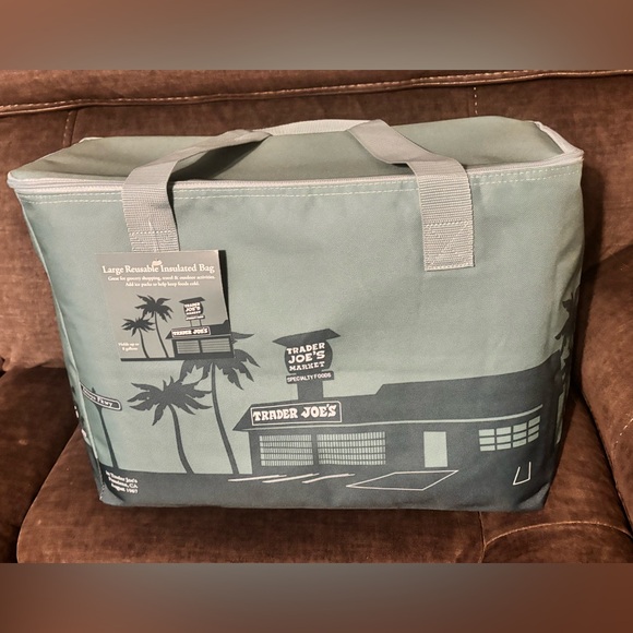 Trader Joe'S Other - Trader Joe's Large Reusable Insulated Tote - Dusty Blue